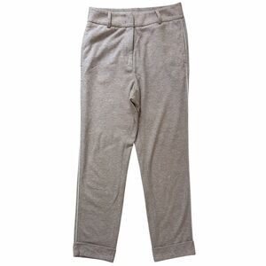 PESERICO Italian Cotton Blend Women Sz 6 Heathered Tan Fold Cuff Pants